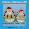2016 Placa de caramelo de cerámica del muñeco de nieve de la Navidad para la decoración
